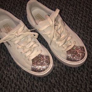 glitter toe platform pumas